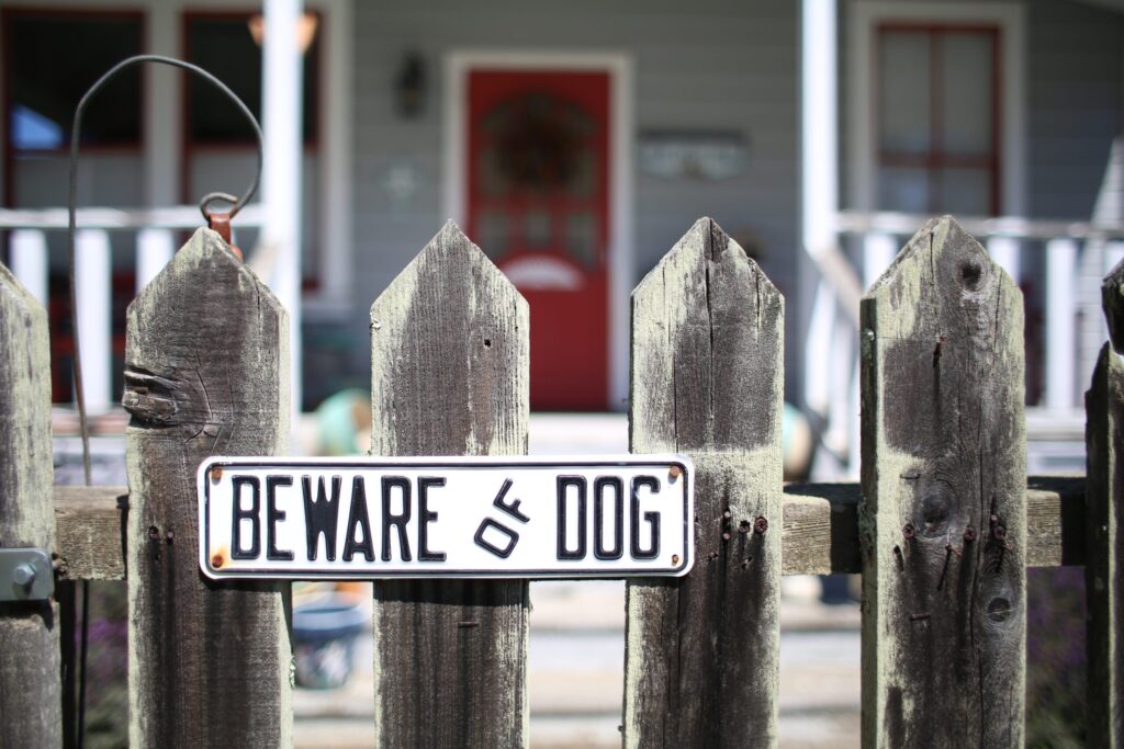 Who is responsible for dog bites on the job?