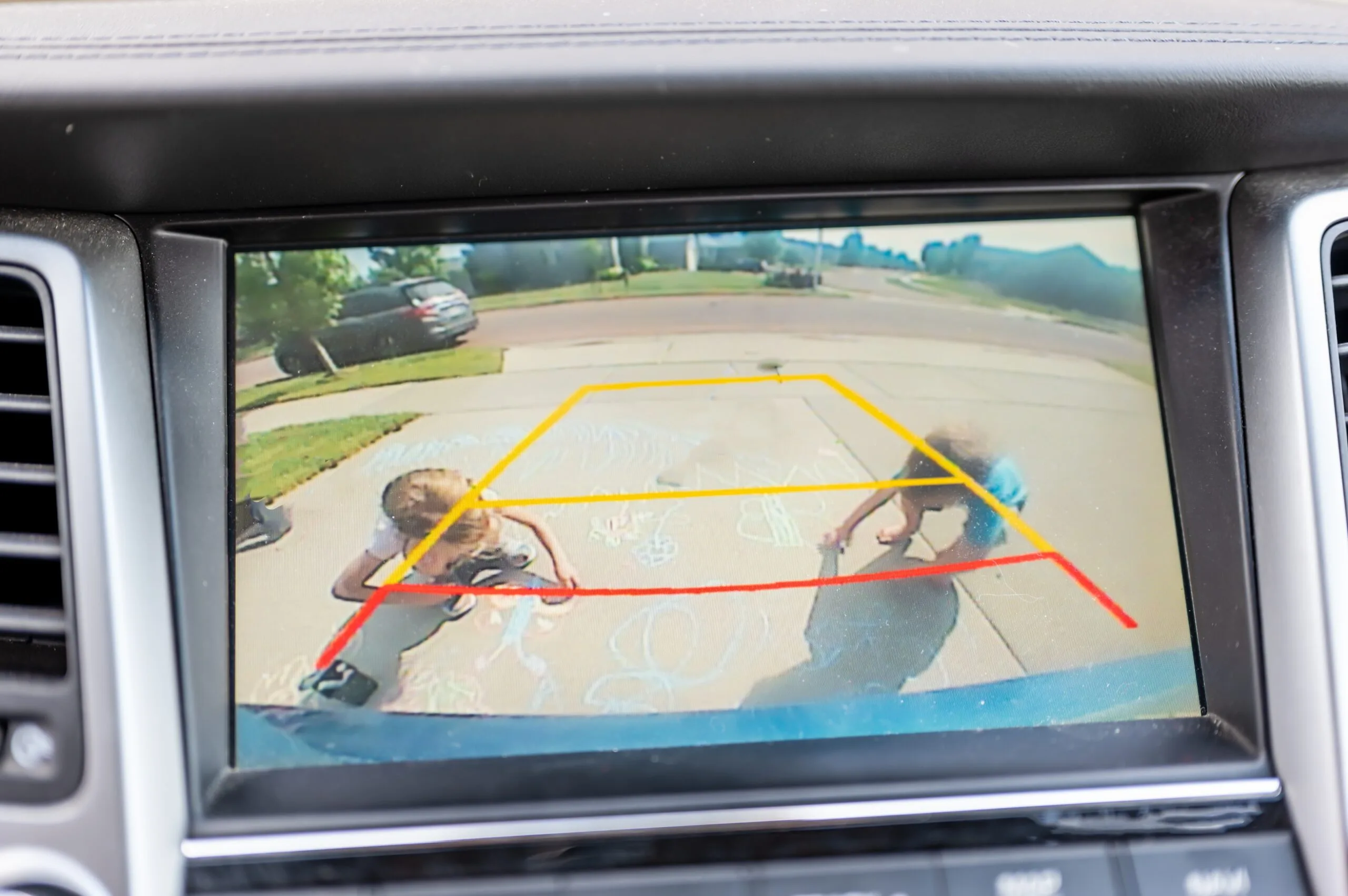 A backup camera depiction